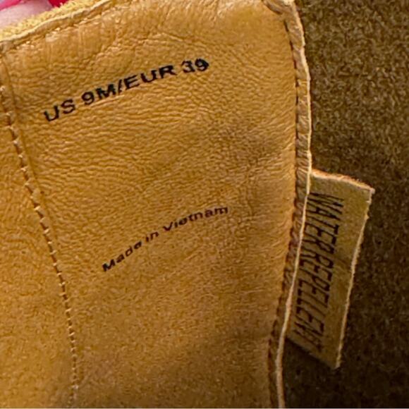 Vince Kegan Brown Suede Leather Chelsea Ankle Boots Water Resistant Womens Sz 9 - Picture 8 of 8